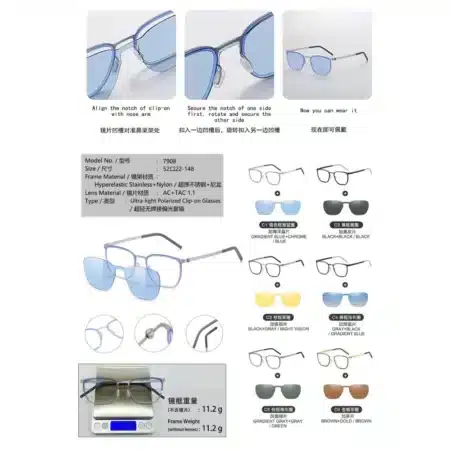 Modelo 7908, Clip On, Catálogo Optishore Septiembre 2026