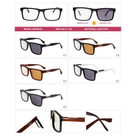 Modelo BP68229, Acetato Fotocromático, Catálogo Optishore Septiembre 2026