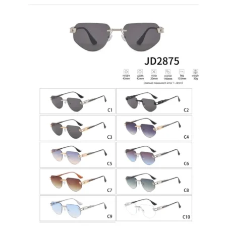 Modelo JD2875, Lentes de Sol, Seguridad y Antiparras, Catálogo Optishore Octubre 2026